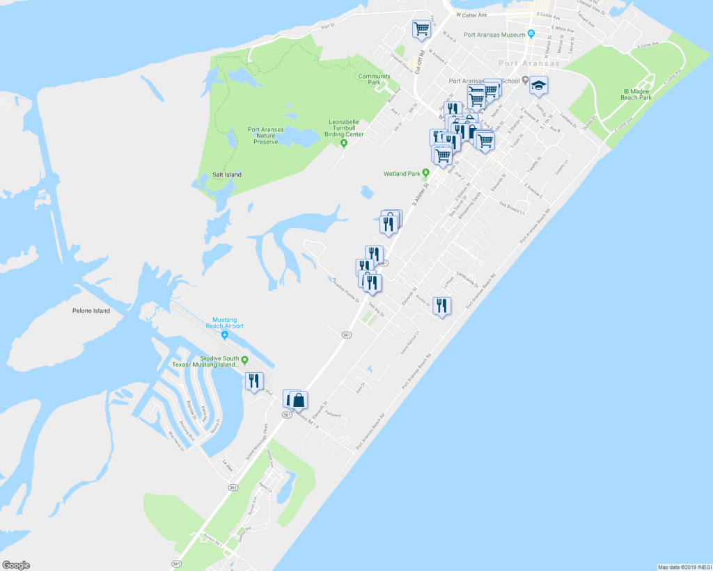 100+ Aransas Tx Map – Yasminroohi - Google Maps Port Aransas Texas