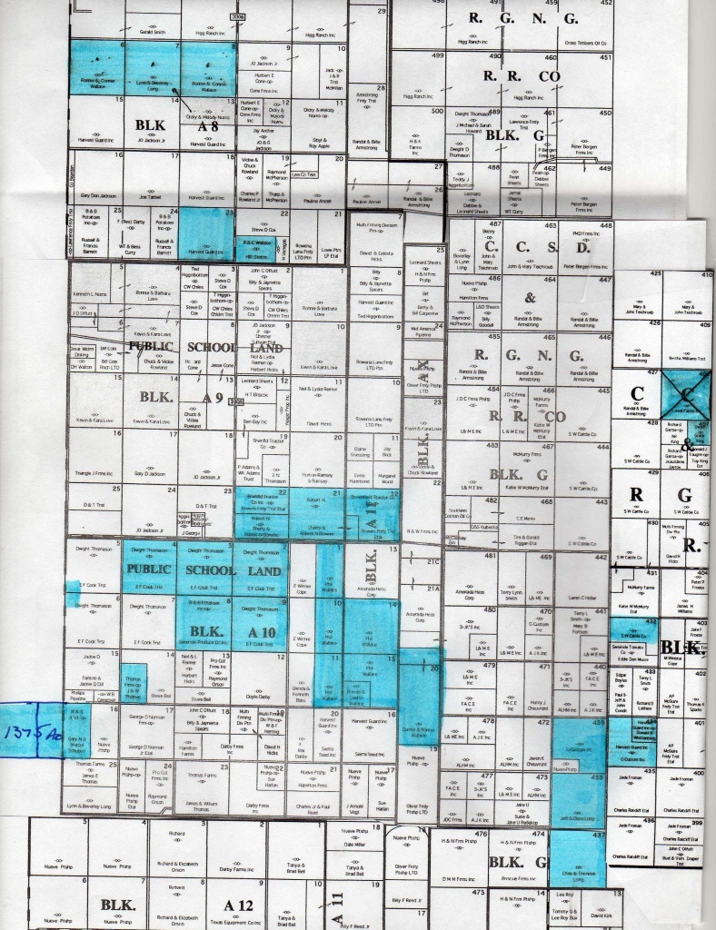 11000 Acres In Gaines County, Texas - Gaines County Texas Section Map
