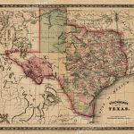 1866 Schönberg's Early Map Of Texas Historic Map 24X28 | Ebay   Texas Historical Maps