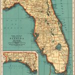 1937 Antique Florida Map Vintage State Map Of Florida Gallery | Etsy   Vintage Florida Map