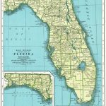 1947 Vintage Florida Map Antique State Map Of Florida Print Gallery   Map Of Florida Wall Art