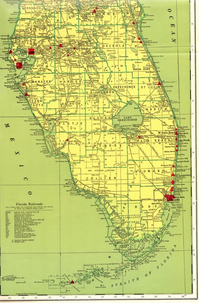 1963 Uncommon Vintage Florida Map Of Florida State Map Gallery | Etsy - Vintage Florida Map