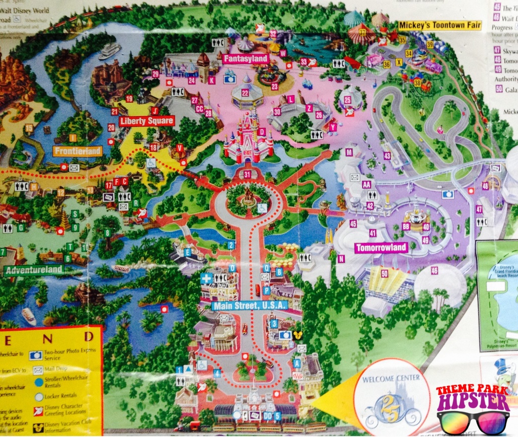 1997 Magic Kingdom Park Map - Themeparkhipster - Magic Kingdom Florida Map