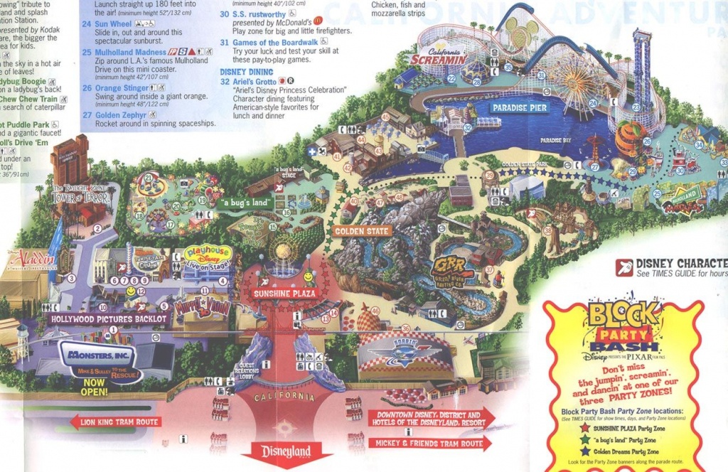 2013 Disneyland Adventure Park Map | Disney&amp;#039;s California Adventure - Disneyland Map 2018 California