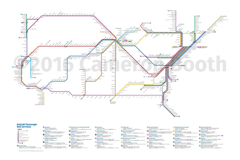 2016 Amtrak Subway Map – Large – Cameron Booth - Amtrak Texas Eagle Route Map