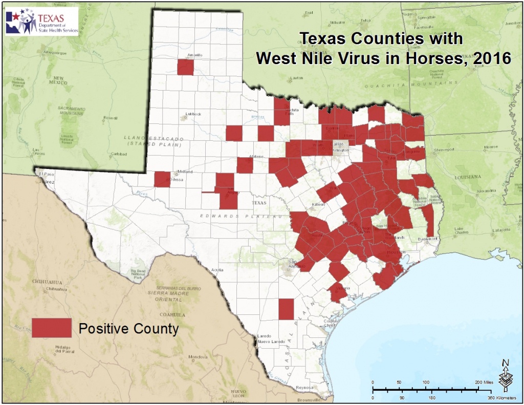 2016 Texas West Nile Virus Maps - Texas Zika Map