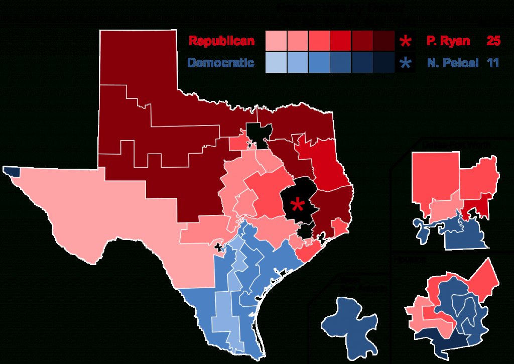 2016 United States House Of Representatives Elections In Texas - Texas House Of Representatives District Map