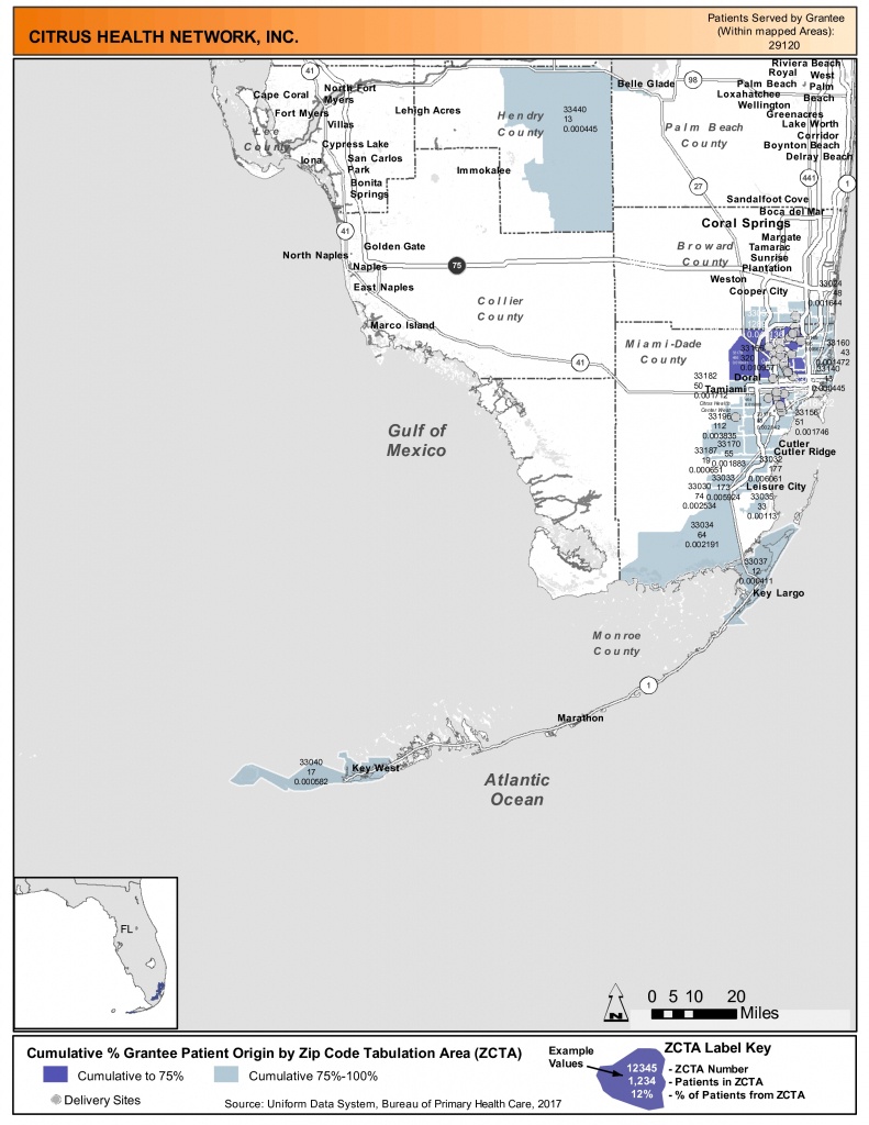 2017 Citrus Health Network, Inc. Health Center Program Awardee Data - Citrus Cove Florida Map