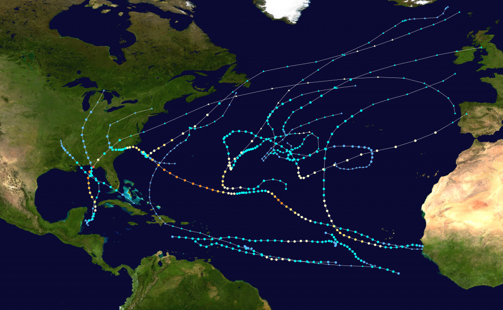 2018 Atlantic Hurricane Season - Wikipedia - Printable Hurricane Tracking Map 2016