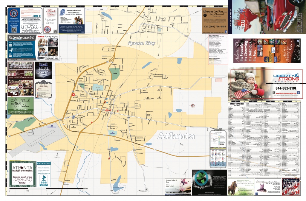 2018 Edition Map Of Atlanta, Tx - Atlanta Texas Map