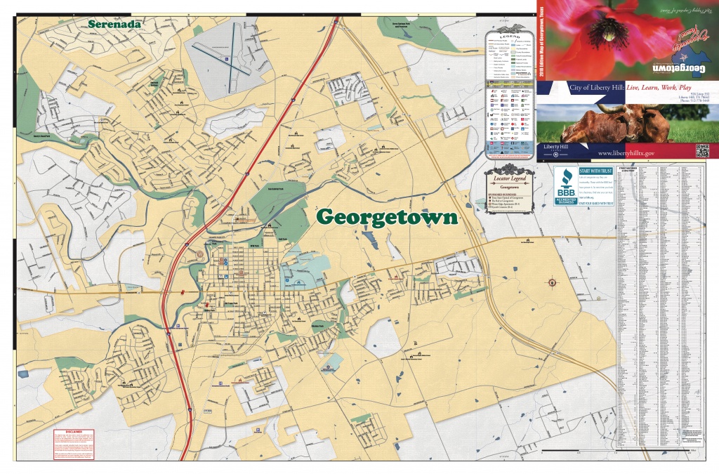 2018 Edition Map Of Georgetown, Tx Pages 1 - 2 - Text Version | Anyflip - Georgetown Texas Map