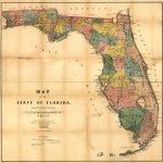 24X36 Vintage Reproduction Railroad Rail Train Historic Map Florida   Vintage Florida Map