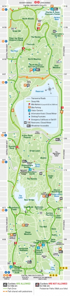 Printable Map Of Central Park Nyc