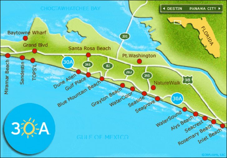 30A Florida Map