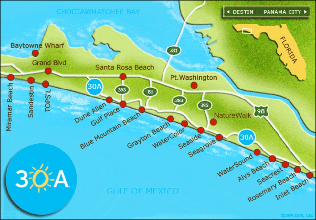 30A-Map - 30A - 30A Florida Map