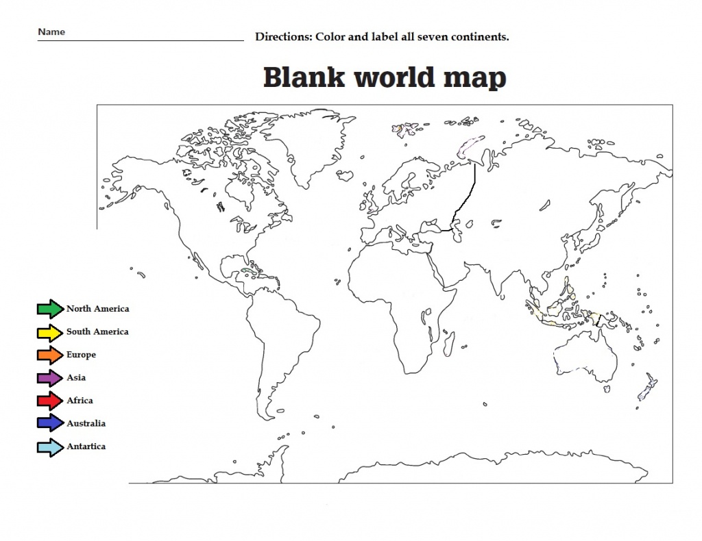 38 Free Printable Blank Continent Maps | Kittybabylove - Free Printable World Map Worksheets