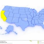 3D Map Of United States   State California Stock Illustration   3D Map Of California