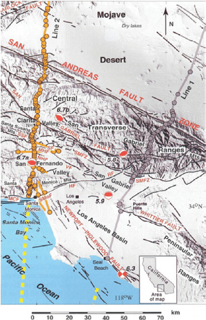 4.2-19. Shaded Relief Map Of The Los Angeles Region, Southern - Relief Map Of Southern California