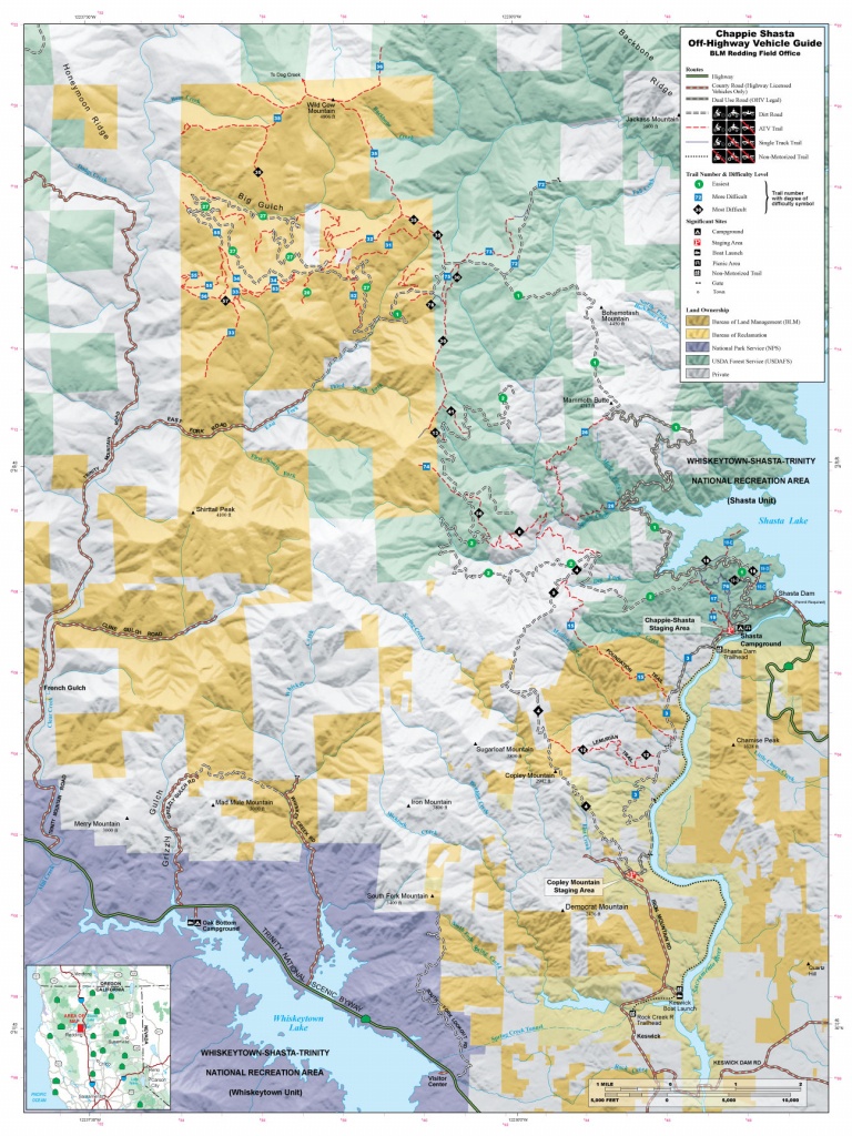 4X4Trailmaps - Chappie-Shasta - California Ohv Map