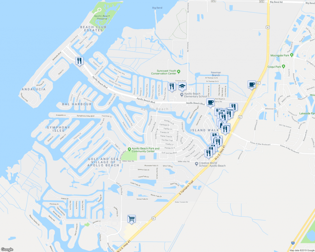 6316 Florida Circle West, Apollo Beach Fl - Walk Score - Map Of Florida Showing Apollo Beach