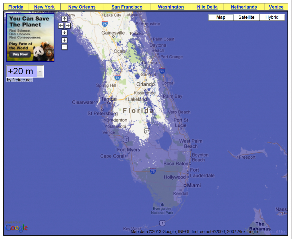 69 Feet Of Sea Level Rise – Getting A Grip On The Magnitude Of The - Map Of Florida After Sea Level Rise