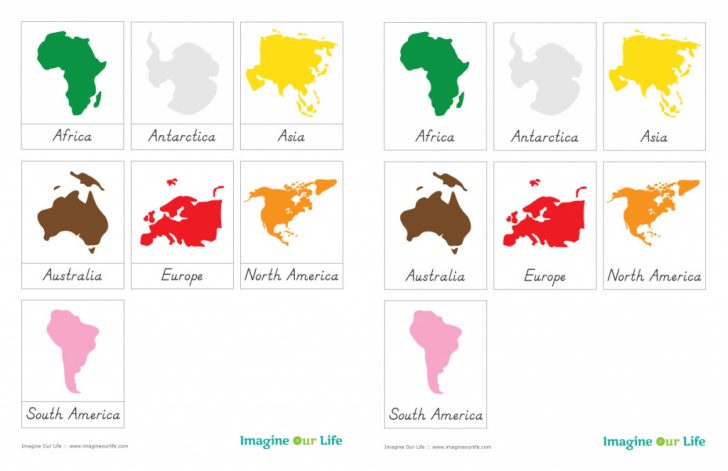 Seven Continents Map Printable
