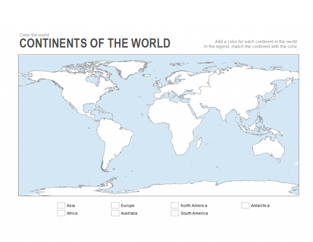 7 Printable Blank Maps For Coloring Activities In Your Geography - Printable Map Of Continents