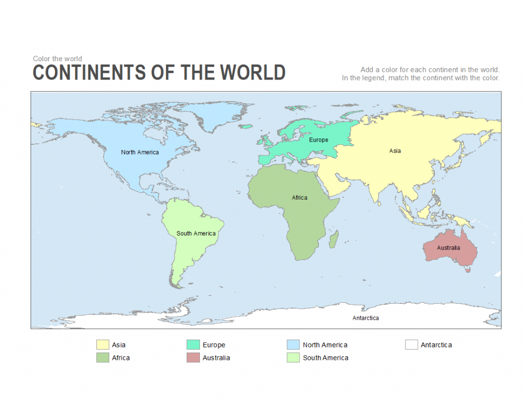 7 Printable Blank Maps For Coloring Activities In Your Geography - Seven Continents Map Printable