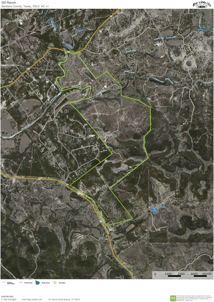 750 Acres In Bandera County, Texas - Pipe Creek Texas Map