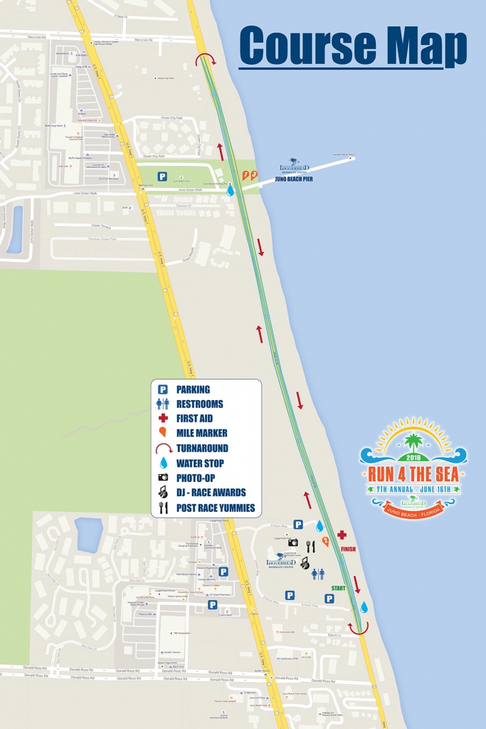 8Th Annual Run 4 The Sea, Presenteddowntown At The Gardens - Juno Beach Florida Map