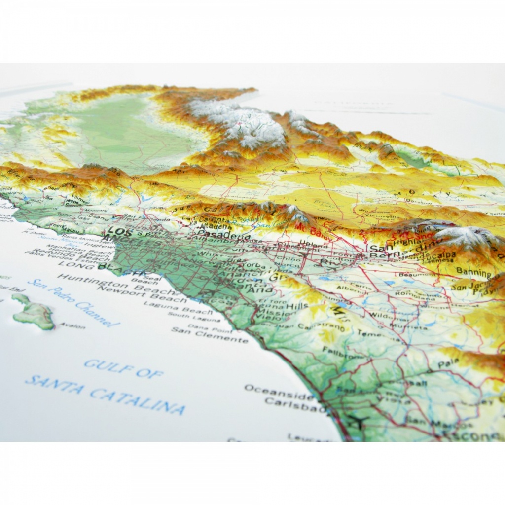 951 - California Raised Relief Map - 3D Map Of California