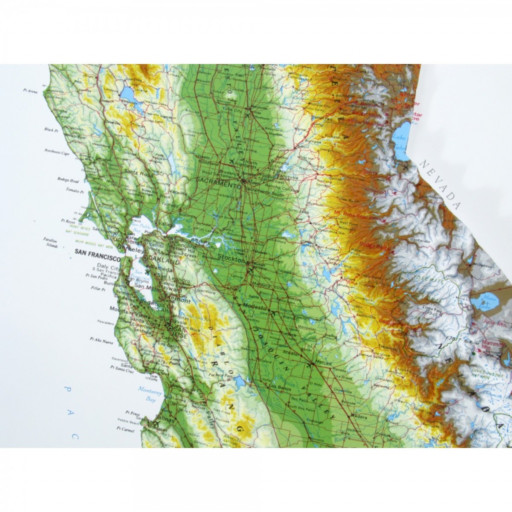 951 - California Raised Relief Map - California Raised Relief Map