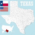 A Large And Detailed Map Of The State Of Texas With All Counties   Large Texas Map
