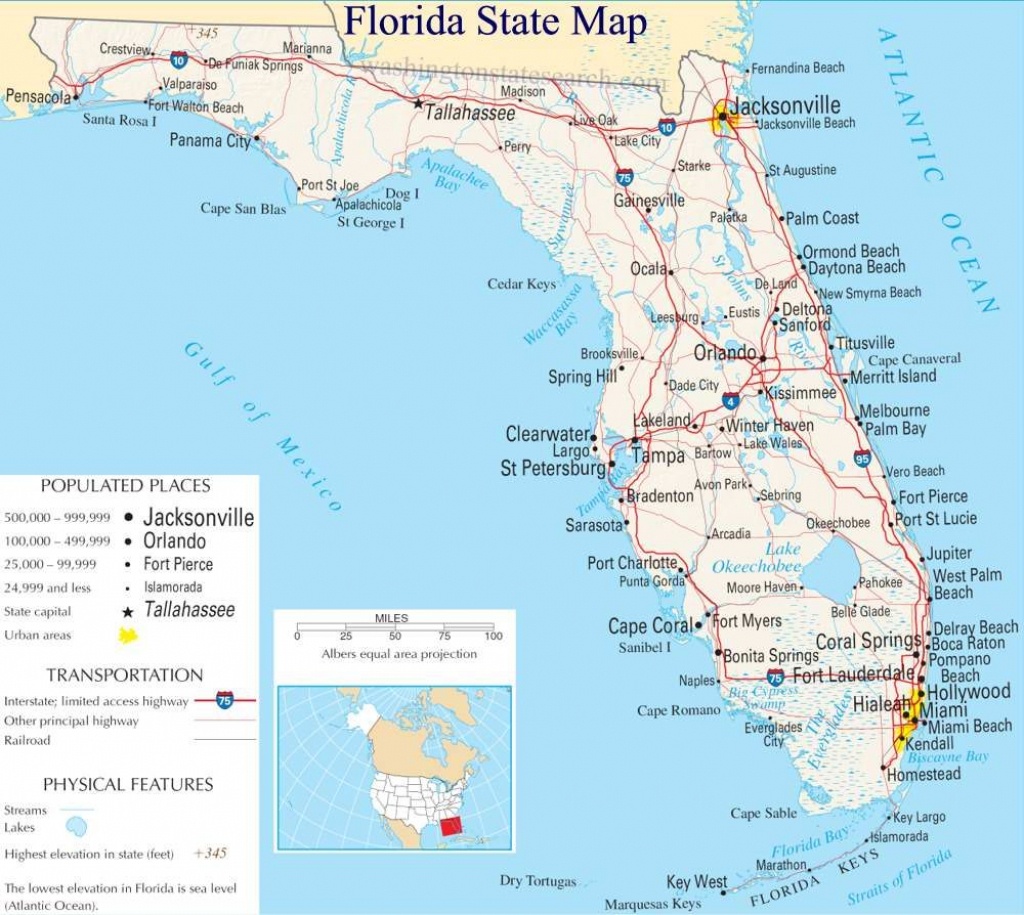 A Large Detailed Map Of Florida State | For The Classroom In 2019 - Best Florida Gulf Coast Beaches Map