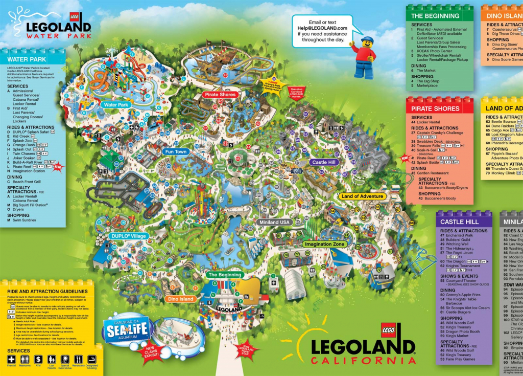 A Map Of Legoland California #summervacationcaliformia | Cartography - Legoland Map California Pdf