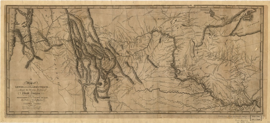 A Map Of Lewis And Clark&amp;#039;s Track, Across The Western Portion Of - Lewis And Clark Expedition Map Printable