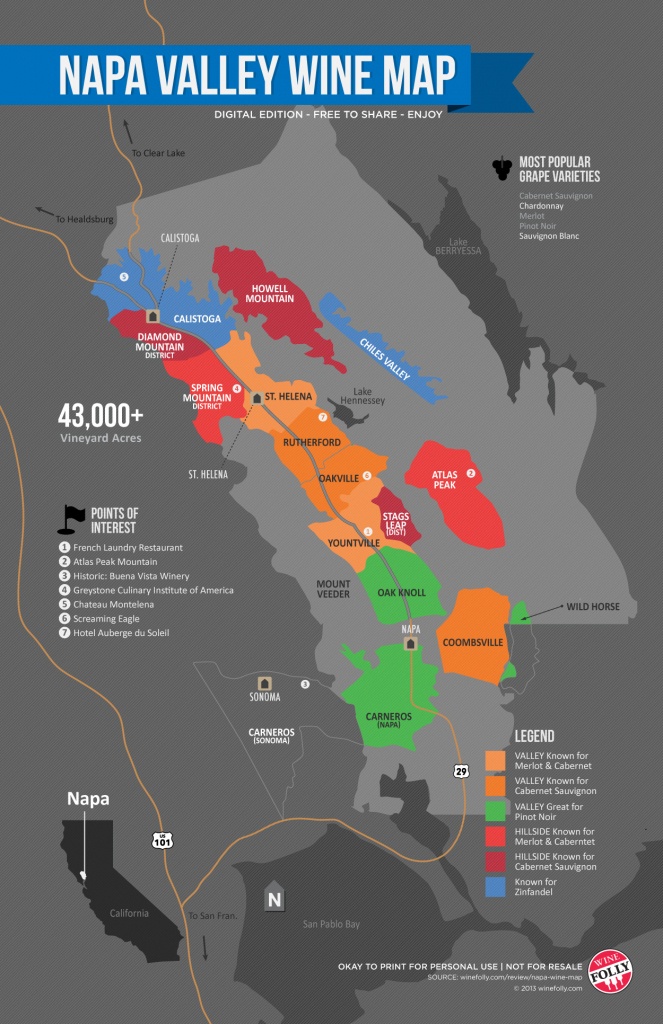 A Simple Guide To Napa Wine (Map) | Wine Folly - California Ava Map