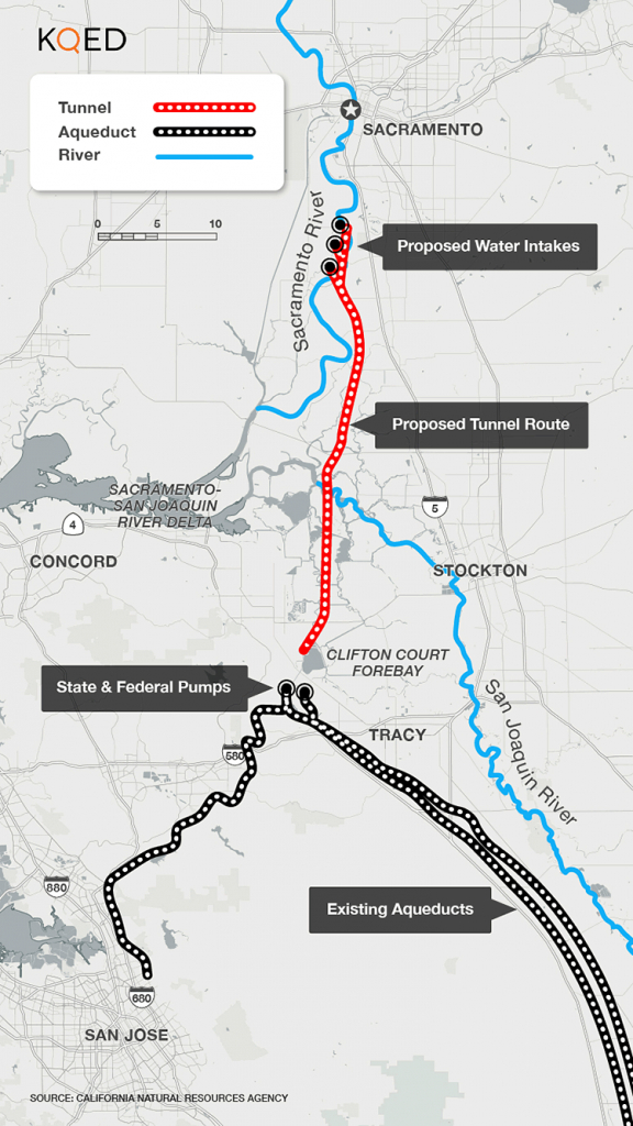 About That $17 Billion Water Project: Delta Tunnels 101 | Election - California Aqueduct Fishing Map