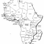 Africa Map With Capitals Black And White | Campinglifestyle   Printable Map Of Africa With Countries And Capitals