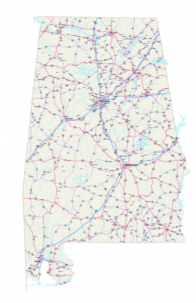 Alabama Maps - Free Printable Alabama Road Maps - Printable Alabama Road Map
