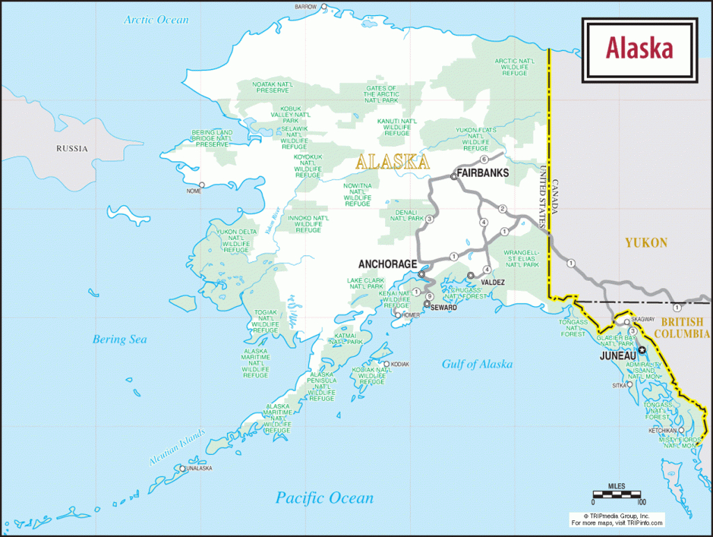 Printable Map Of Alaska - Free Printable Maps