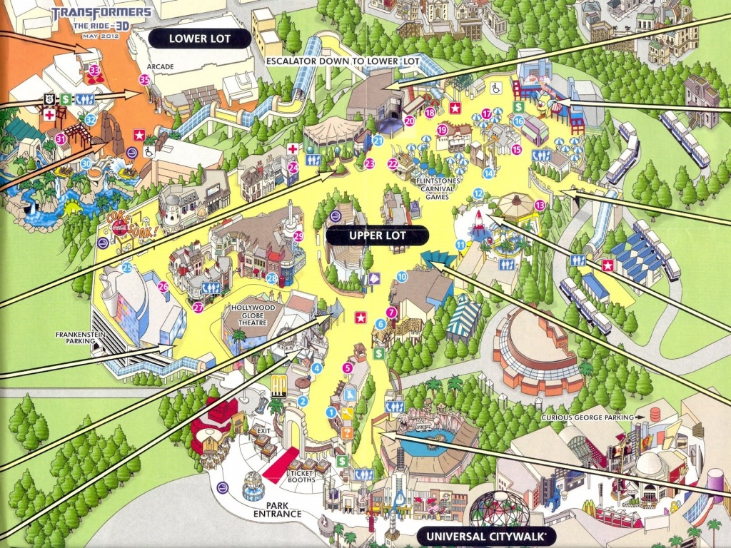 Although Progressed Regular Straight Attach Past Lowest Highest Over - Universal Studios Map California 2018