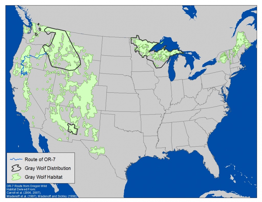 America&amp;#039;s Gray Wolves: A Long Road To Recovery - Wolves In California Map