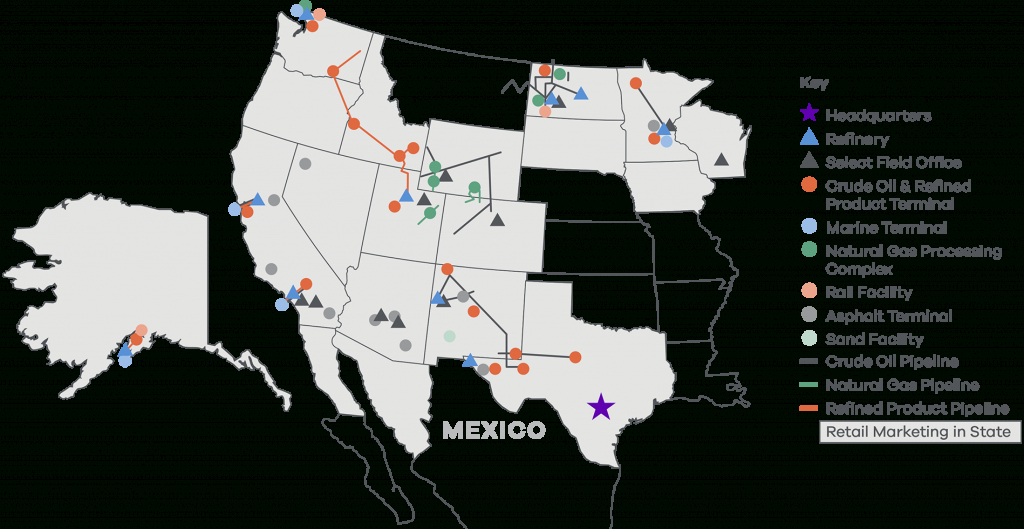 Andeavor - Company Locations - Texas Refineries Map