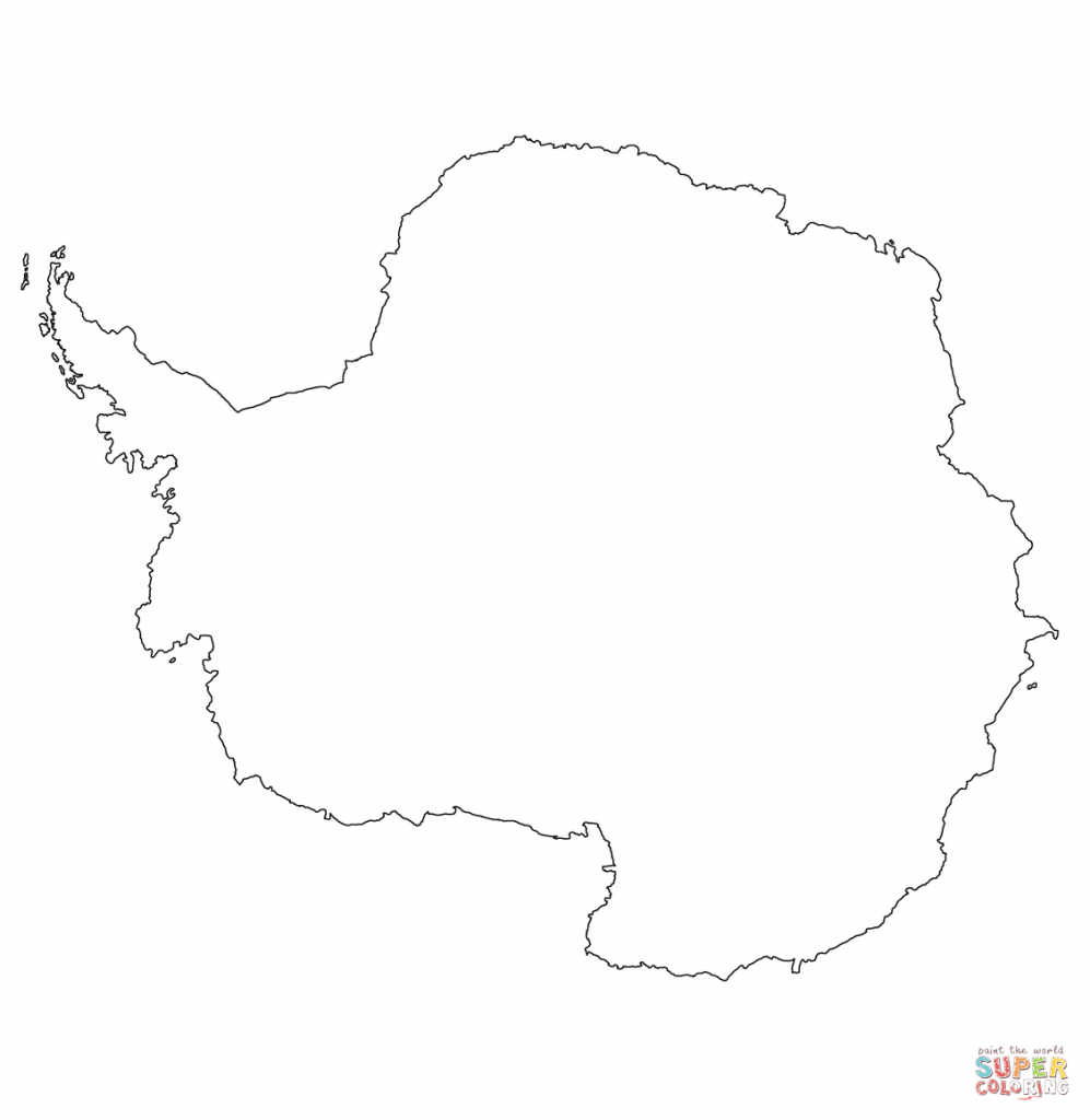 Antarctica Outline Map Coloring Page | Free Printable Coloring Pages - Antarctica Outline Map Printable