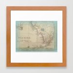 Antique Florida Keys Map Framed Art Printkarengrossman | Society6   Framed Map Of Florida