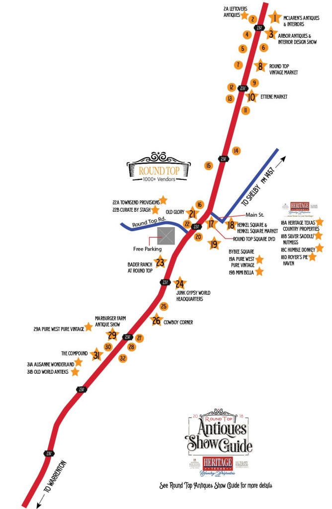 Antiques Show Map - Round Top Register In 2019 | Round Too | Show - Round Top Texas Map