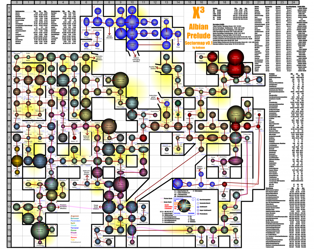 Ap] Sektorkarte In Druckgröße - Egosoft - X3Tc Printable Map