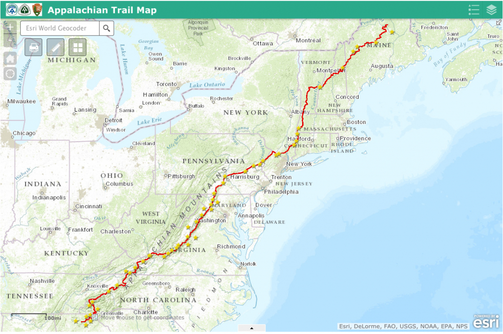 Printable Appalachian Trail Map Free Printable Maps