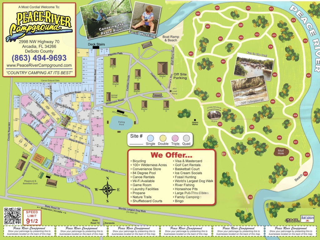 Arcadia Peace River Campground - Florida Campgrounds Map